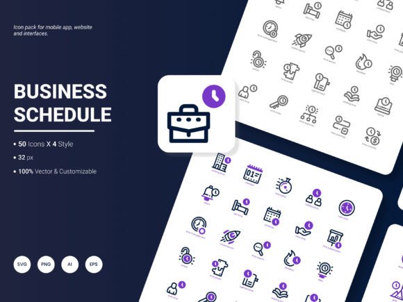 Business Schedule Icon Pack: Graphics and Icons for Real Projects