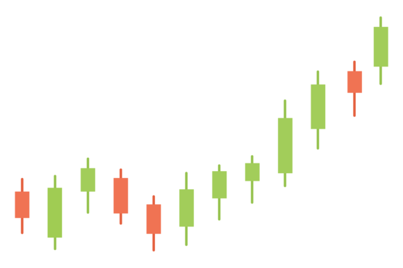 Candlestick Chart Icon: Graphics for Editorial Use