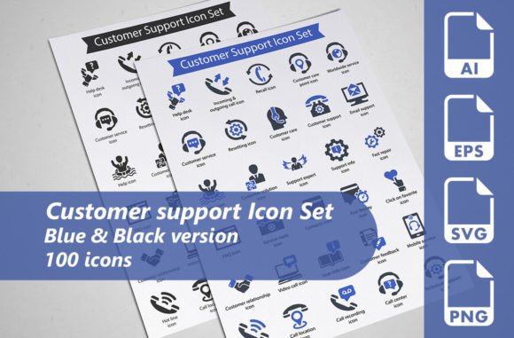 Customer Support Icon Set: Graphics and Icons for Branding