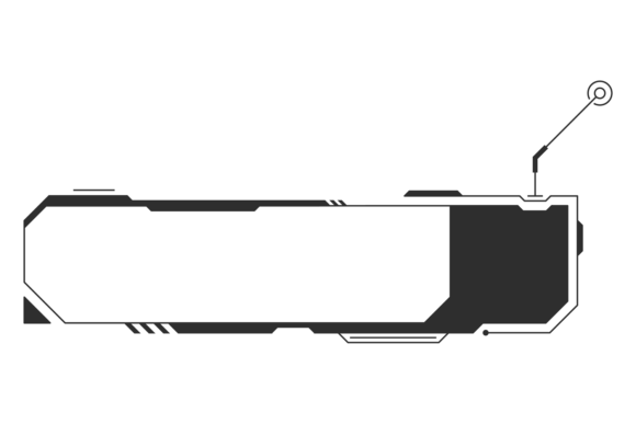 Digital Callout in Black Line Style. Inf Graphics