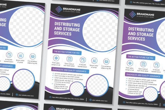Distributing and Storage Vertical Flyer Graphics