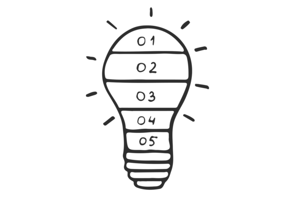 Idea Infographic Element Doodle. Step Di