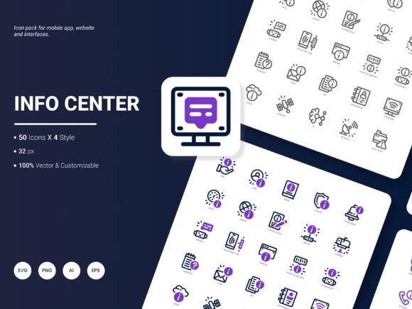 Info Center Icon Pack: Graphics and Icons for Branding