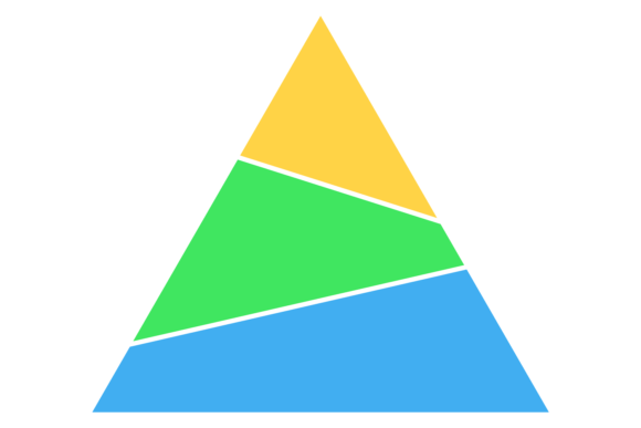 Infographic Pyramid Chart. Color Step Di