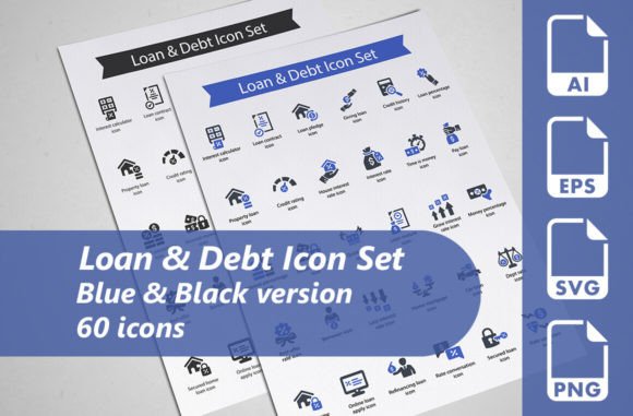 Loan Debt Icon Set Review