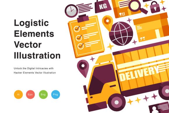 Logistic Elements Vector Illustration Graphics