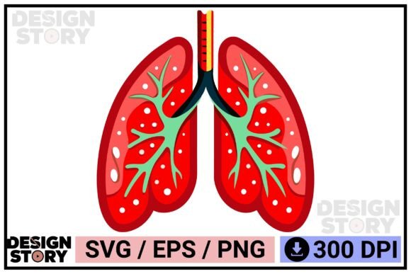 Medical Infographic Lung Element Graphics and Icons