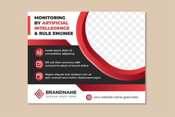 Monitoring by Artificial Horizontal Bann Graphics and Print Templates