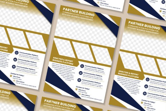 Partner Building Vertical Flyer Graphics and Print Templates