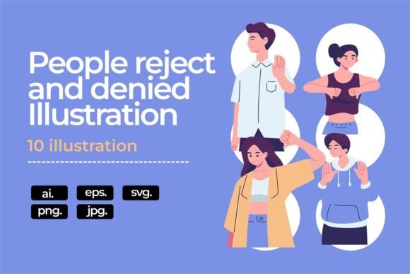 Poses of People Rejecting Something Flat: Graphics and Illustrations for Real Crafting