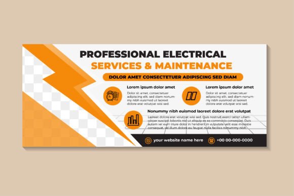 Professional Electrical Horizontal Banne Graphics