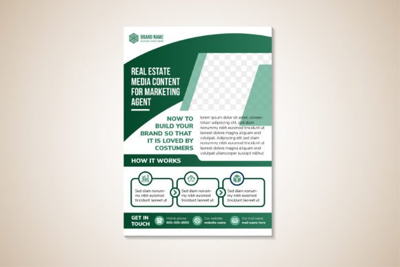Real Estate Vertical Flyer: Graphics and Print Templates