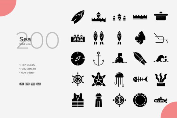 Sea Glyph: Graphics and Icons for Modern Design