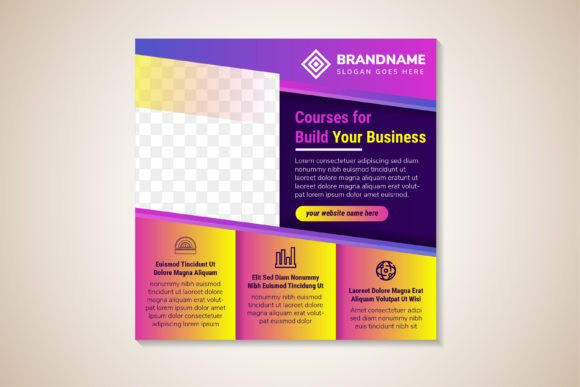 Your Business Square Banner: Graphics for Social Media Templates